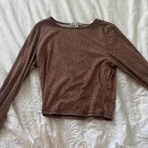 cheetah print long sleeve tee